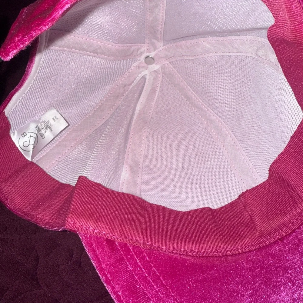 Pink Velvet Women's Cap - Picture 5 of 6